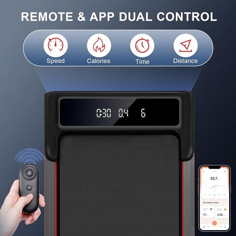 GORISE Walking Pad, Under Desk Treadmills for Home, Walking Pad with Incline, Treadmills with Remote Control APP LED Display, 3 in 1 Portable Walking Treadmill, Shock Absorption Design in Saudi Arabia
