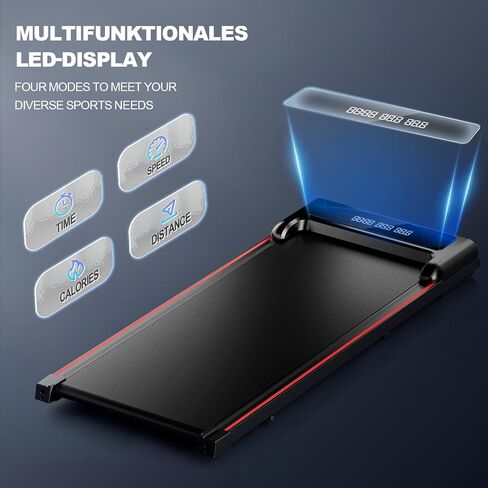 GORISE Walking Pad, Under Desk Treadmills for Home, Walking Pad with Incline, Treadmills with Remote Control APP LED Display, 3 in 1 Portable Walking Treadmill, Shock Absorption Design in Saudi Arabia