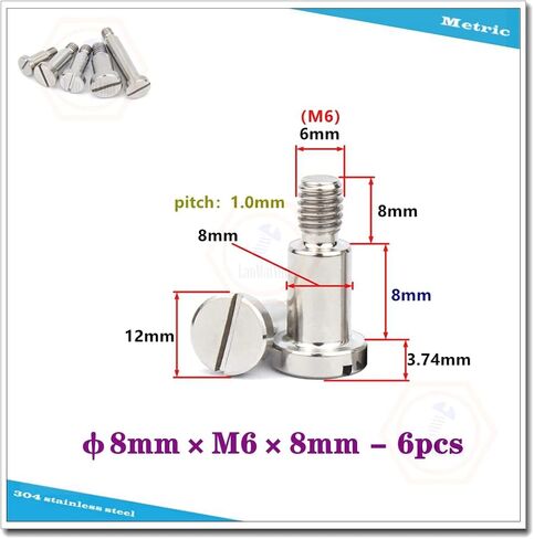 φ4mm×M3×20mm-10pcs 304 Stainless Steel Hexagon Socket Shoulder Bolts,4mm Shoulder Diameter, 20mm Shoulder Length, Thread Size M3-0.5mm in Kuwait