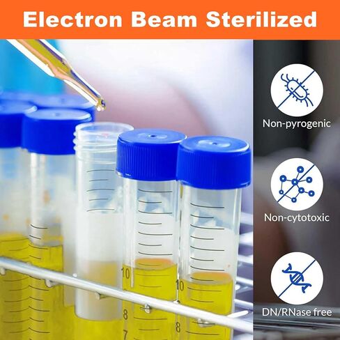 أنابيب الطرد المركزي المخروطي 15ML ، 25 ٪/حزمة أنبوب اختبار بلاستيكي معقم ، أغطية برغي زرقاء ، حاوية بولي بروبيلين ، خط متدرج أسود ، علامات منطقة الكتابة البيضاء ، غير الذروة ، dnase/rnase in Kuwait