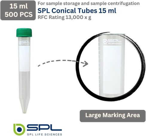 SPL 15 ml Conical Centrifuge Tube,PP/HDPE, Sterile,Non - pyrogenic, Non - cytotoxic, DNase/RNase - Free, (Case of 500) in Saudi Arabia