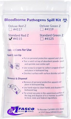MFASCO Vomit & Bodily Fluid Clean Up Kit - Blood Spill Kits, Body Fluid Spill Kit - Comprehensive Cleanup Solution for Health Hazards and Ready First Aid Kit Spill Management in Saudi Arabia