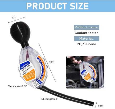 اختبار سائل التبريد ، اختبار هاتفي الدقيق نوع القرص المبرد ، 6/12/22/24 فولت مقياس كثافة بطارية سائل بطارية ، جودة اختبار التجمد للسيارات لمبرد الإيثيلين غليكول in Kuwait