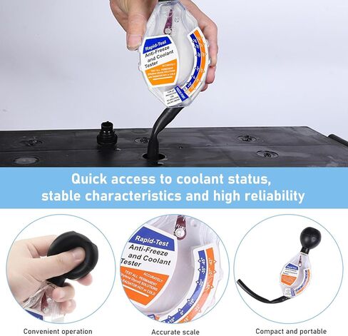 اختبار سائل التبريد ، اختبار هاتفي الدقيق نوع القرص المبرد ، 6/12/22/24 فولت مقياس كثافة بطارية سائل بطارية ، جودة اختبار التجمد للسيارات لمبرد الإيثيلين غليكول in Kuwait