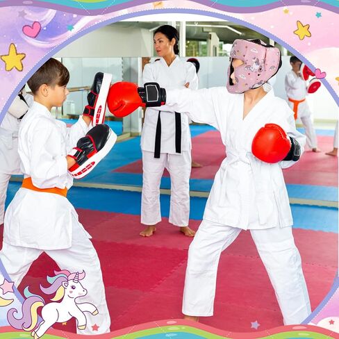 Pink Boxing Headgear for Kids Teens Youth Age 3 to 12 Adjustable Boxing Unicorn Wrestling Head Gear Sparring Equipment for Kickboxing Muay Thai BJJ Karate Training Headgear in Saudi Arabia