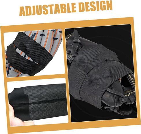 popetpop 4pcs قفازات البيسبول لفات عالية مرنة قفازات قفازات التثبيت حزام بوليستر للحفاظ على شكل الجيب للكرة اللينة والبيسبول لاعبي البيسبول in Saudi Arabia