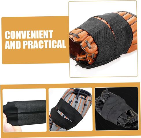 popetpop 4pcs قفازات البيسبول لفات عالية مرنة قفازات قفازات التثبيت حزام بوليستر للحفاظ على شكل الجيب للكرة اللينة والبيسبول لاعبي البيسبول in Saudi Arabia