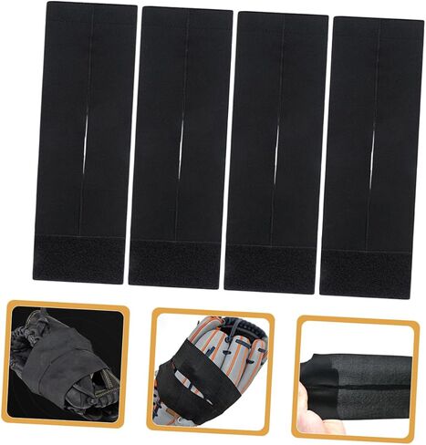 4pcs قفازات البيسبول المرنة لفات قفازات مرونة عالية البوليستر الدعم الفرقة للبيسبول اللينة آمنة التثبيت تعديلات سهلة لوازم البيسبول الأساسية in Saudi Arabia