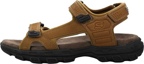 Skechers Men's Garver-Louden 64487 Open Toe Sandal W/Strap Closure, Taupe, 12 EW US in Saudi Arabia