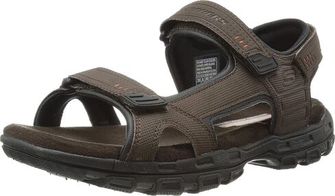 Skechers Men's Garver-Louden 64487 Open Toe Sandal W/Strap Closure, Taupe, 12 EW US in Saudi Arabia