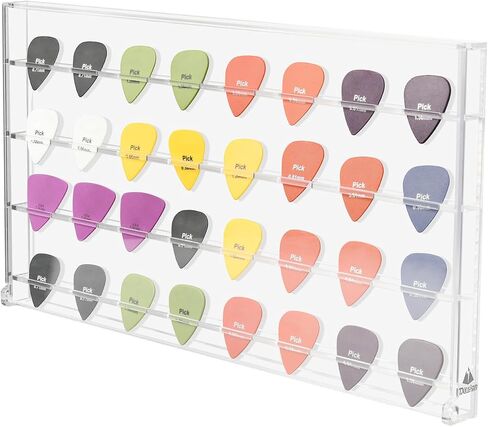 Txesign Guitar Pick Wall Mount Display Case للتخزين والعرض ، واختيار الجيتار ، إطار عرض الغيتار الغيتار الأكريليكي ، قضية تخزين مربع ، عقد حتى 32 اختيار الغيتار (أسود) in Kuwait