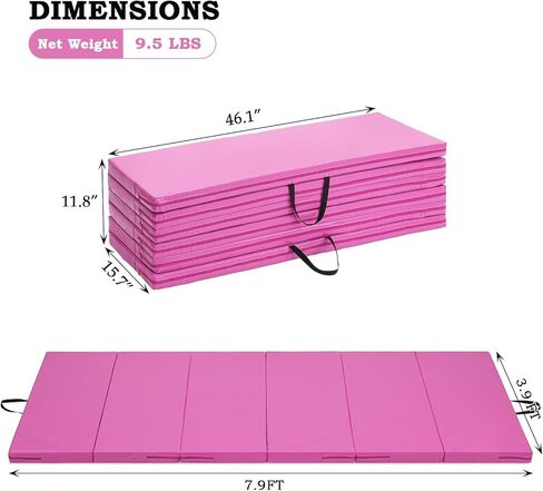 حصيرة الجمباز ، 3ftx6ft / 4ftx8ft 2 "سميكة قابلة للطي. in Saudi Arabia