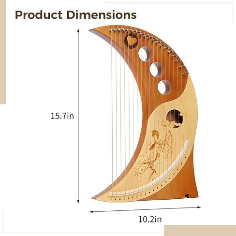 تشمل القيثارة البريدية التي يبلغ عددها 19 سلسلة ، جسم خشبي منحوت مع موالف ، 16 سلاسلًا ، أوتومات ، محمولة ، سهلة اللعب لجميع الأعمار in Kuwait