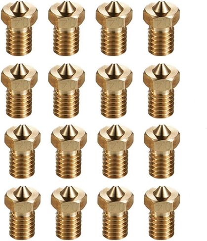 16pcs V6 فوهات 0.4 مم متوافقة مع E3D V5 V6 Hotend ، V6 فوهة 0.4 مم متوافقة مع أي شيء I3 Mega A8 Prusa I3 Mk3/Mk3S 3D الطابعات النحاس in Kuwait