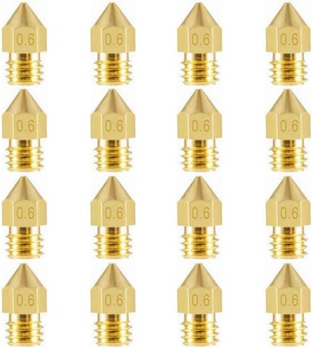 16pcs V6 فوهات 0.4 مم متوافقة مع E3D V5 V6 Hotend ، V6 فوهة 0.4 مم متوافقة مع أي شيء I3 Mega A8 Prusa I3 Mk3/Mk3S 3D الطابعات النحاس in Kuwait