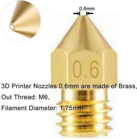 16pcs V6 فوهات 0.4 مم متوافقة مع E3D V5 V6 Hotend ، V6 فوهة 0.4 مم متوافقة مع أي شيء I3 Mega A8 Prusa I3 Mk3/Mk3S 3D الطابعات النحاس in Kuwait