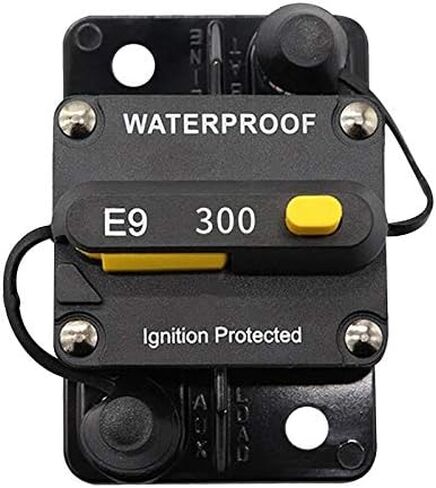 60Amp Circuit Breaker 30-300A with Manual Reset Trolling Motor Auto Car Marine Boat Bike Stereo Audio Terminal Inline Fuse Inverter for System Current Overload Protection 12V-48V DC Waterproof in Saudi Arabia
