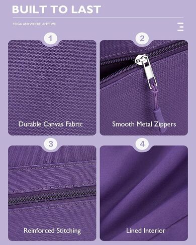 Gonex Yoga Mat Bag, Extra Large Canvas Gym Bag with Waterproof Pocket Metal Zipper, Fits Mat & Blocks, Stylish Yoga Mat Carrier for Women, Ideal for Yoga, Pilates, Workout, Travel in Saudi Arabia