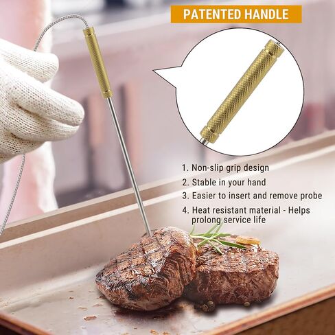 ThermoPro Stainless Steel Probe Replacement Stainless Meat Probe for TP08, TP17, TP20,TP21, TP22 (TPW02) in Kuwait