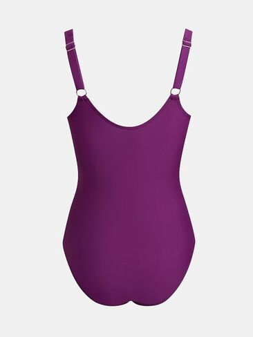 CUPSHE Women's One Piece Swimsuit Sweetheart Neck Wide Adjustable Straps Ruched Front Keyhole Bathing Suit in Kuwait