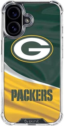 حالة Skinit Clear Phone Case متوافقة مع iPhone 16 - تصميم NFL Green Bay Packers مرخص رسميًا in Kuwait