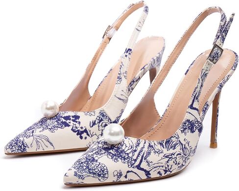 Satin Slingback Pump Shoes with 4 Inch Stiletto Heel in Saudi Arabia