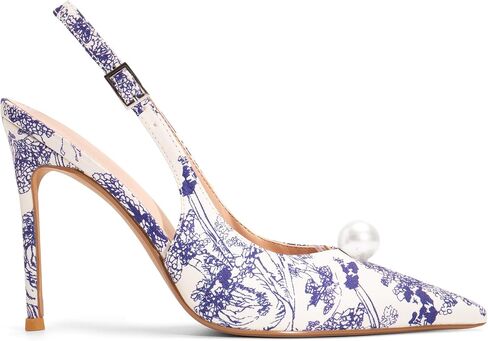 Satin Slingback Pump Shoes with 4 Inch Stiletto Heel in Saudi Arabia
