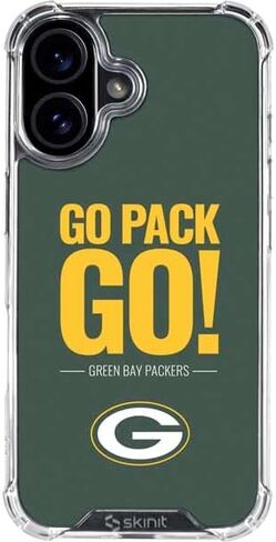 حالة Skinit Clear Phone Case متوافقة مع iPhone 16 - تصميم NFL Green Bay Packers مرخص رسميًا in Kuwait