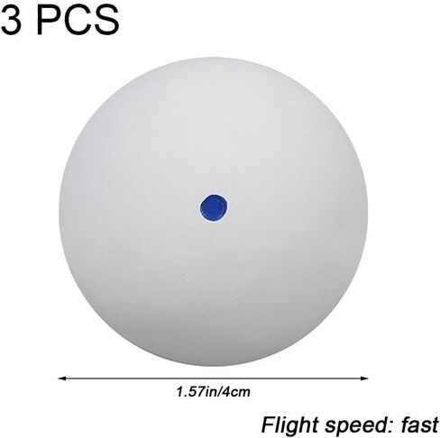 كرات الاسكواش ، 3pcs كرة اسكواش مطاطية احترافية لضرب الاسكواش واحد باللون الأحمر الأزرق الأصفر كرة سريع للمبتدئين in Kuwait