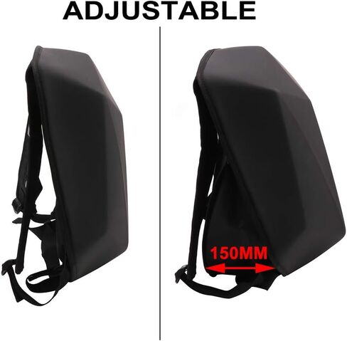 JFG RACING Motorcycle Backpack 30L,Universal Hard Shell Helmet Backpack Hardshell Riding Back Pack for Men Women - Imitation Carbon Fiber Black in Saudi Arabia