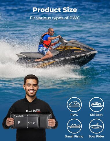 KEMIMOTO Jet Ski Fenders, PWC Bumpers with Boat Fender Clips & Fold-Fit Design, Ultra-Stable Marine-Grade Protection for Jet Skis, PWCs, and Watercraft in Kuwait