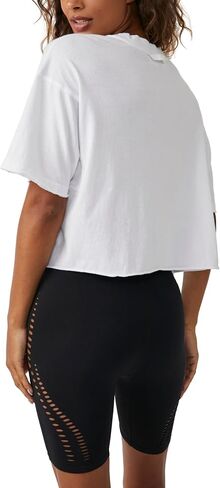 Free People Women's Inspire Tee ISS, Blue Indigo in Saudi Arabia