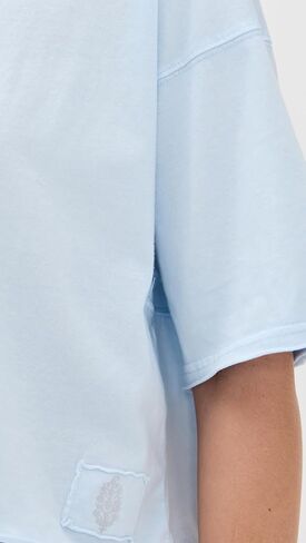 Free People Women's Inspire Tee ISS, Blue Indigo in Saudi Arabia
