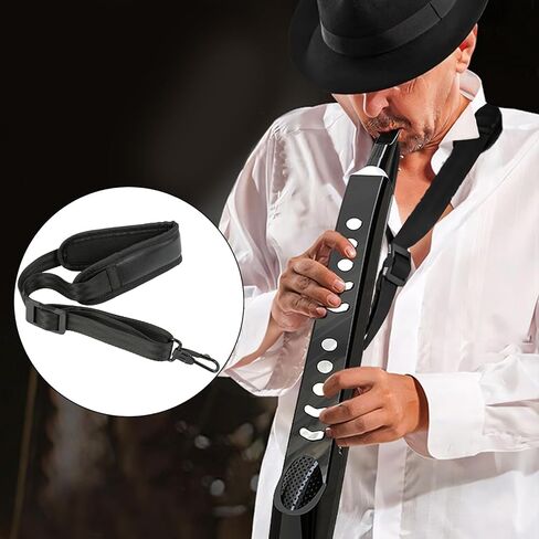 Professional Saxophone Neck Strap,Soft Leather Padded for Alto Sax,Tenor,Bass Clarinet and Saxophone Accessories in Saudi Arabia