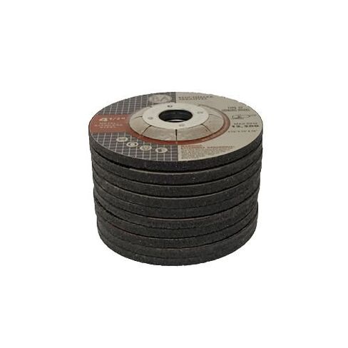 كاشطات كاشطة مؤيدية 4-1/2 "عجلة طحن الأنسجة ذات الاكتئاب من الألومنيوم ، سميكة 1/4" ، 7/8 بوصة لقطع مخزون الطحن على المعدن ، الصلب ، الحديد الزهر - 10 حزمة in Saudi Arabia