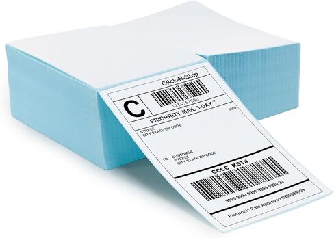 L LIKED 1000 Fanfod 4" x 6" Direct Thermal Labels Shipping Labels with Perforated Line for Rollo, Zebra, Jadens, Nelko, Munbyn, Phomemo, White in Saudi Arabia