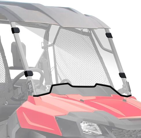StarknightMT Pioneer 700 700-4 Vented Windshield 2014-2025, Scratch-Resistant Full Front Windshield UV-Resistant Windscreen Pioneer Accessories in Saudi Arabia