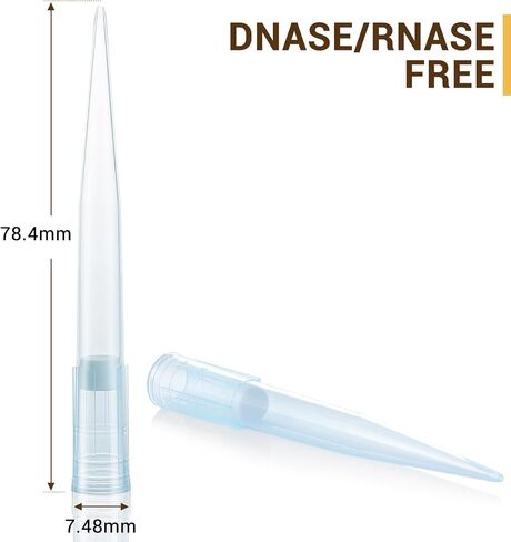 4E's USA 1000µL Pipette Tip - Universal Tips, RNase/DNase Free, Pyrogen Safe, Sterile Blue Pipette Tip with Filter, 96 Tips Racked in Kuwait