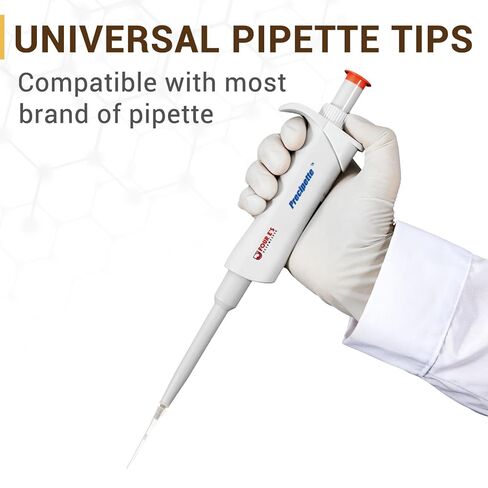 4E's USA 1000µL Pipette Tip - Universal Tips, RNase/DNase Free, Pyrogen Safe, Sterile Blue Pipette Tip with Filter, 96 Tips Racked in Kuwait