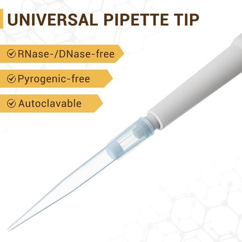 4E's USA 1000µL Pipette Tip - Universal Tips, RNase/DNase Free, Pyrogen Safe, Sterile Blue Pipette Tip with Filter, 96 Tips Racked in Kuwait