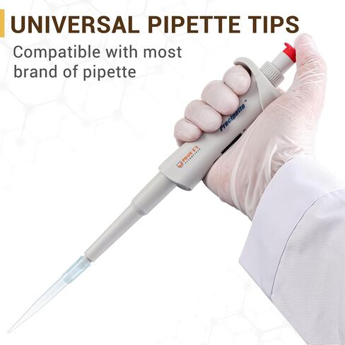 4E's USA 1000µL Pipette Tip - Universal Tips, RNase/DNase Free, Pyrogen Safe, Sterile Blue Pipette Tip with Filter, 96 Tips Racked in Kuwait