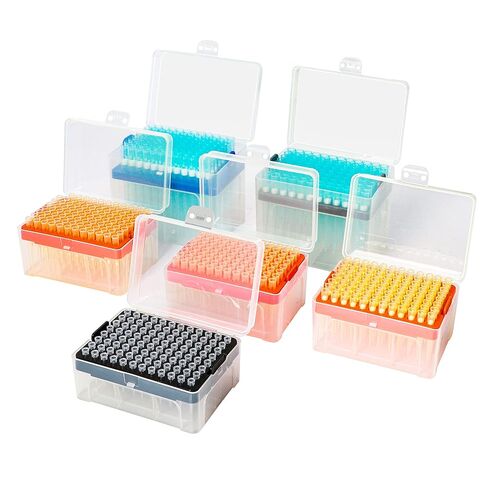 4E's USA 1000µL Pipette Tip - Universal Tips, RNase/DNase Free, Pyrogen Safe, Sterile Blue Pipette Tip with Filter, 96 Tips Racked in Kuwait