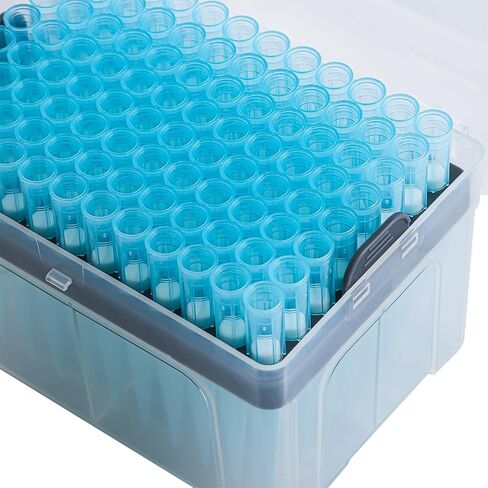 4E's USA 1000µL Pipette Tip - Universal Tips, RNase/DNase Free, Pyrogen Safe, Sterile Blue Pipette Tip with Filter, 96 Tips Racked in Kuwait
