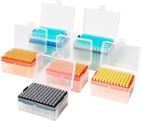 4E's USA 1000µL Pipette Tip - Universal Tips, RNase/DNase Free, Pyrogen Safe, Sterile Blue Pipette Tip with Filter, 96 Tips Racked in Kuwait