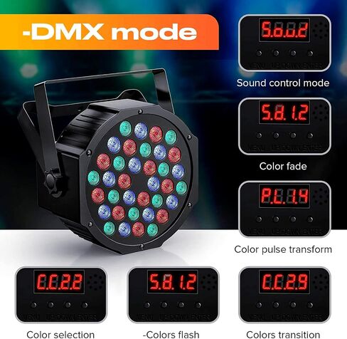 Rechargeable Par Can Lights U'King Wireless LED Uplights Battery Powered Uplighting RGB 36W Stage Lighting for Events DJ Disco Wedding Party - 4 Pack in Kuwait