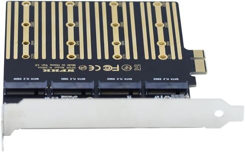NFHK DUAL SATA NGFF KEY B+M SSD إلى PCI-E 1x اللوحة الأم محول سطح المكتب SSD بطاقة JMB582 2280 in Saudi Arabia