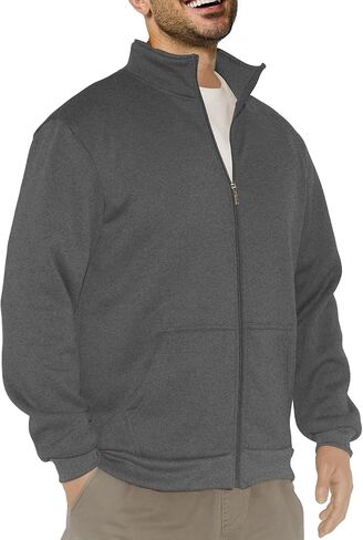 Men's Fleece Jackets Casual Lightweight Full Zip Sweatshirts Athletic Outdoor Coats with Pockets in Kuwait