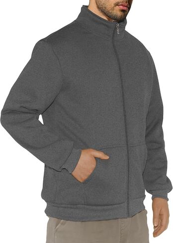 Men's Fleece Jackets Casual Lightweight Full Zip Sweatshirts Athletic Outdoor Coats with Pockets in Kuwait