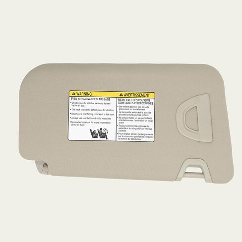 Driver Side Sun Visor Compatible with Nissan Rogue X-Trail 2014-2020 Sun Shade with Light Replacement 96401-4BA1D Color: Beige in Kuwait