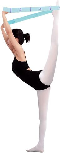 11 Loops Stretch band - Yoga, Pilates, Ballet, and Physical Therapy Stretching strap for Flexibility, Leg Stretching, and Exercise - Durable Stretching equipment for Dance and Fitness in Saudi Arabia